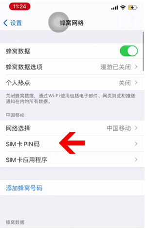 东兰苹果14维修网分享如何给iPhone14的SIM卡设置密码 